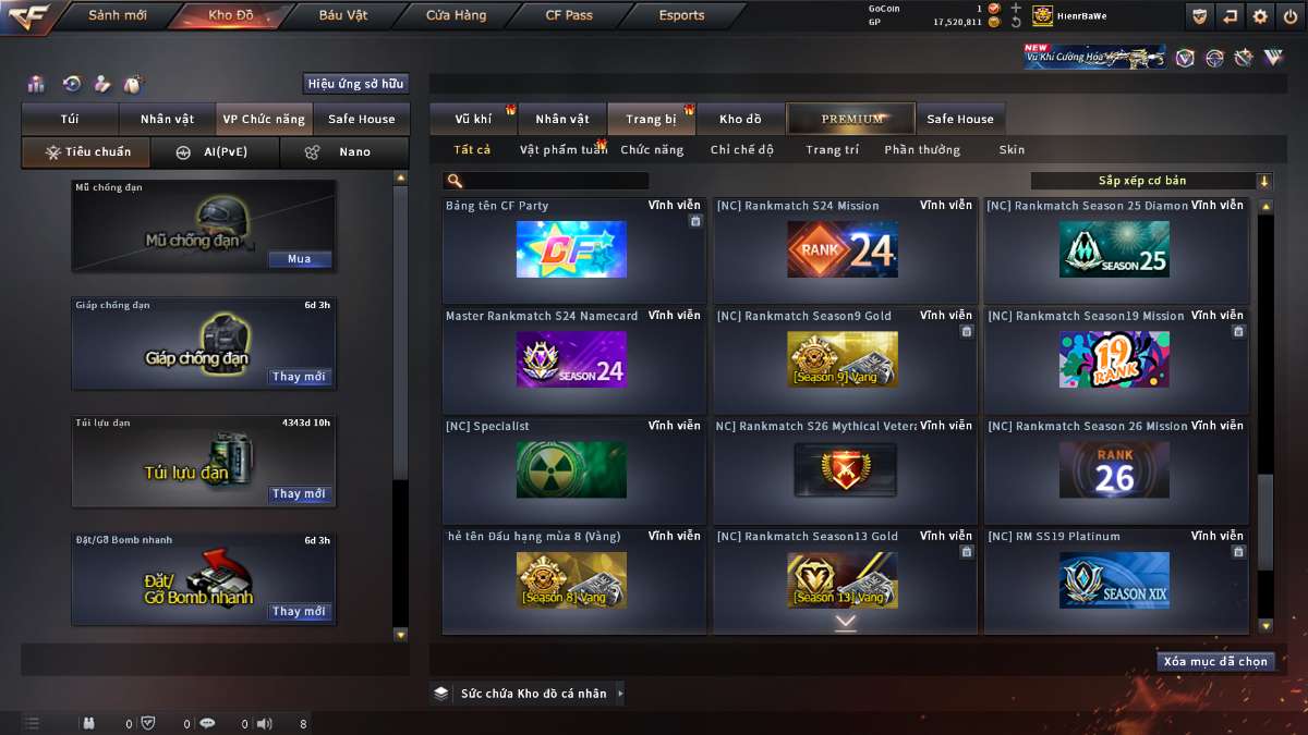 shop acc cf uy tin gia re